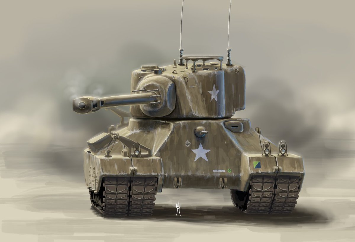 T95 turreted heavy assault turtle of doom. 305mm front armor + 105mm cannon + 6 coaxial .50 cals on a rotating turret. Concept art by me in late 2025:)

#ConceptArt #USArmy #Tanks #WWII