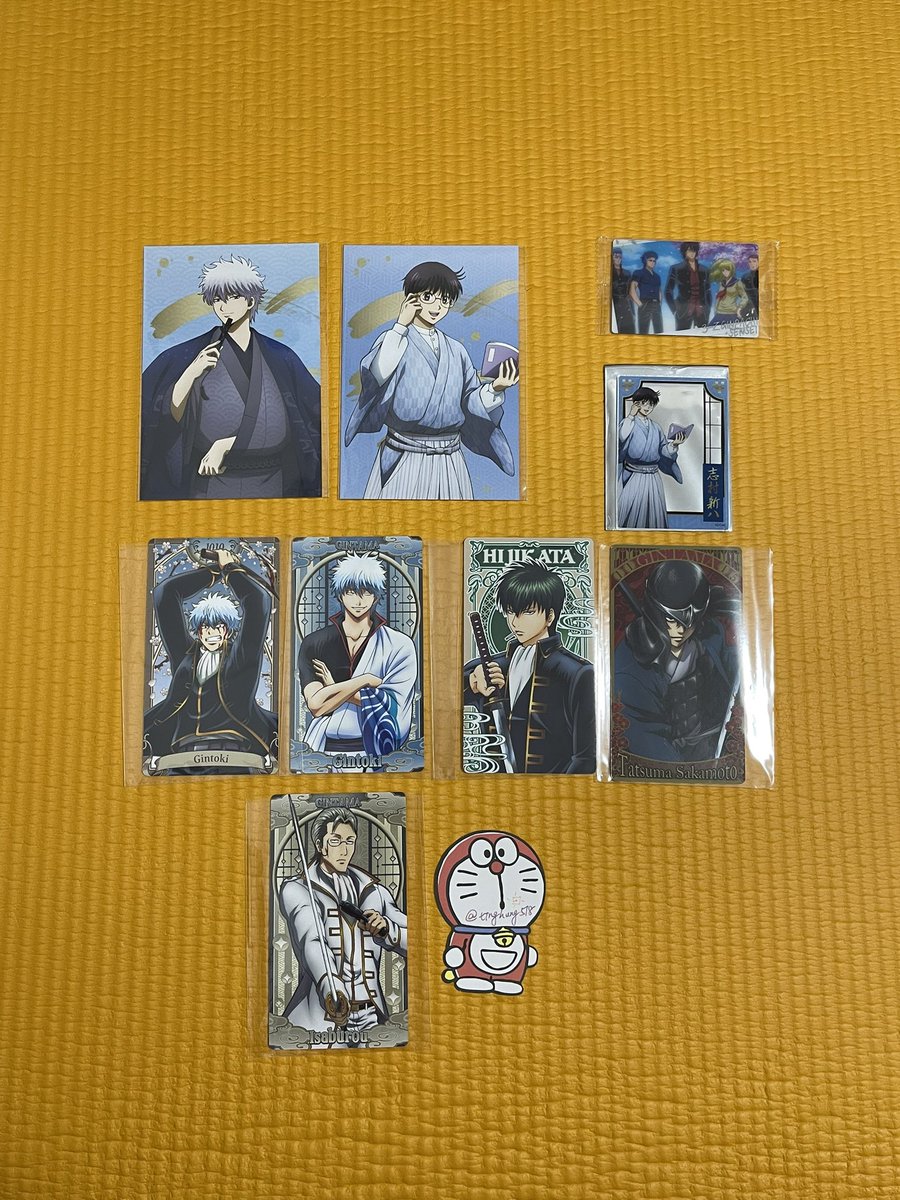 交換】銀魂 春ぶらり旅 缶バッジ クリアカード 特典 ウエハース