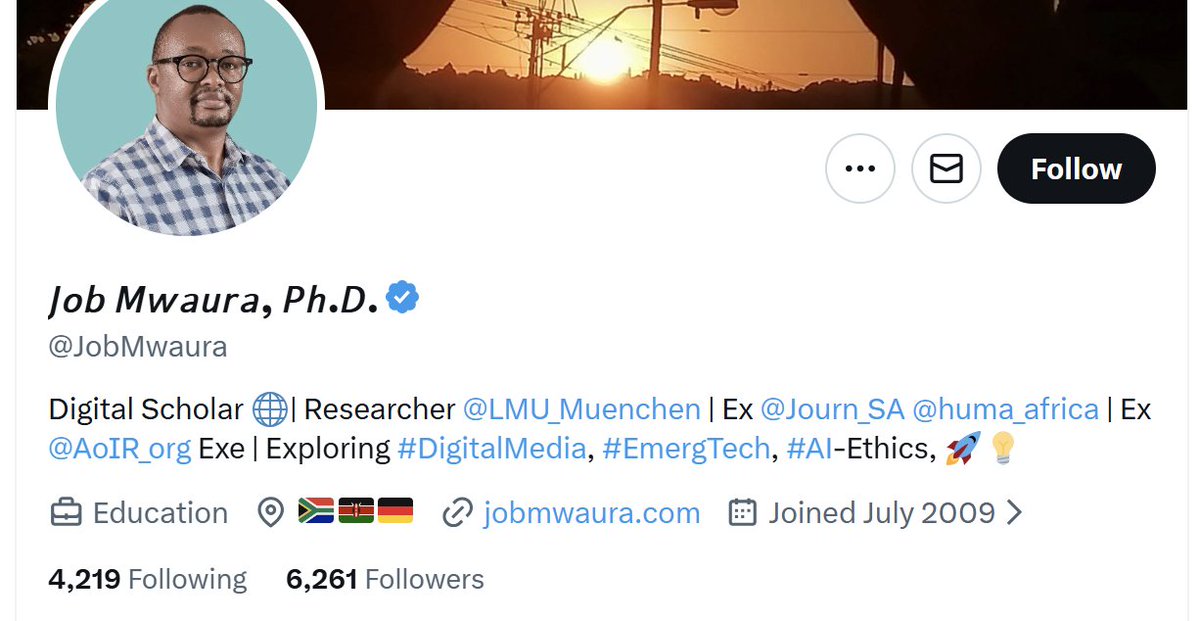 CleoKimanga's tweet photo. So much for a Ph.D. holder who calls himself a 'digital scholar' and 'researcher' who also has interests in 'AI Ethics'.

You are shaming the entire academia, institutions that were gracious enough to school you, your family and everyone who was looking up to you.

SHAME ON YOU. https://t.co/86xmUYkhKv