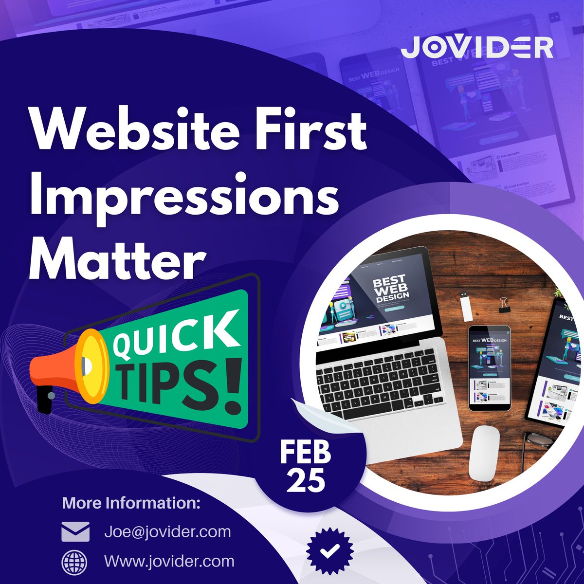 Jovider_'s tweet photo. First impressions matter 🧿🧿 You have 3s. That's how long it takes a visitor to decide if your website is worth their time.

A slow, outdated, or ugly website sends ONE message: 'We don't care about our customers.'

A sleek, fast, professional website says: 'We mean business.' https://t.co/pLt4GsbXdp