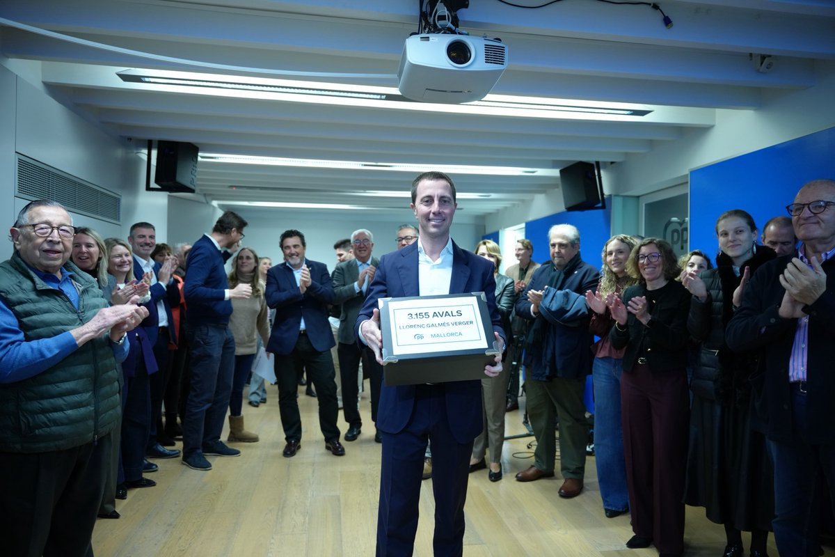 El president <a href="/Ll_Galmes/">Llorenç Galmés</a> ha presentat 3.155 avals al XIV Congrés Insular del PP de Mallorca, recollits arreu de tots els municipis. 

El doble que fa cinc anys. 

Un suport ampli, transversal i contundent que demostra que el projecte del PP està més viu, més unit i més fort que