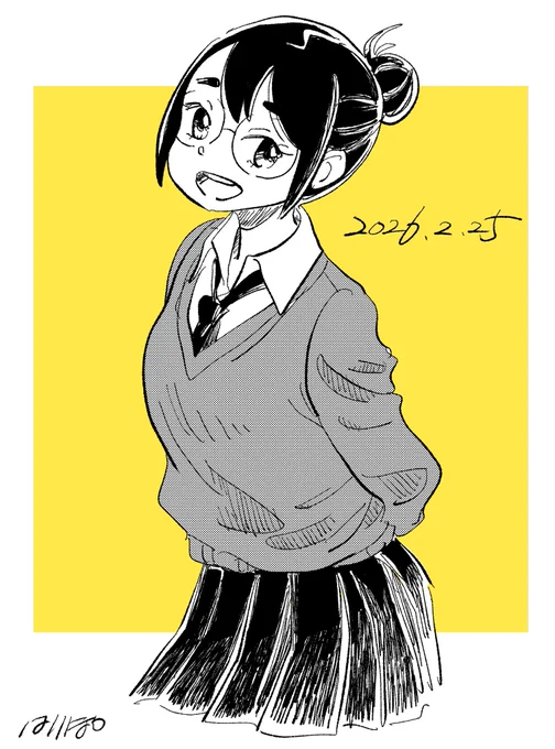 メガネ子。