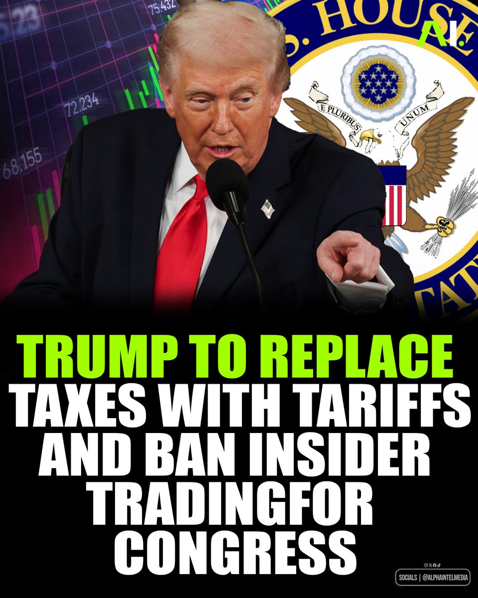 AlphaIntelMedia's tweet photo. U.S. President Donald Trump stated that the United States has just received 80 million barrels of crude oil from Venezuela.

The statement comes amid ongoing developments in energy policy and trade that continue to draw the attention of global markets.

In addition, Trump floated the idea that import tariffs should replace income taxes as the primary source of government revenue. According to him, tariffs could serve as a tool to strengthen domestic industries while reducing the direct tax burden on American citizens.

At the same time, Trump called on Congress to pass regulations banning insider trading for members of the legislature. He emphasized the importance of transparency and integrity in the financial activities of public officials to maintain public trust in government institutions.

This series of statements highlights Trump’s focus on a combination of energy policy, trade, and political governance reform. If implemented, the proposal to replace income taxes with tariffs and to ban insider trading could spark broad debate in Congress and among market participants.