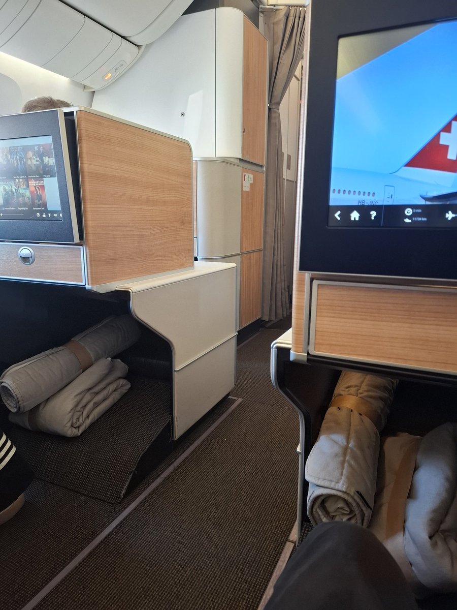 トランクの車輪が1つ取れて困っているものの、どうしても日本まで隣同士に座りたいというご夫婦の為、好きではない左側が直接通路の席に交換。
また徳を積んでしまった🥺