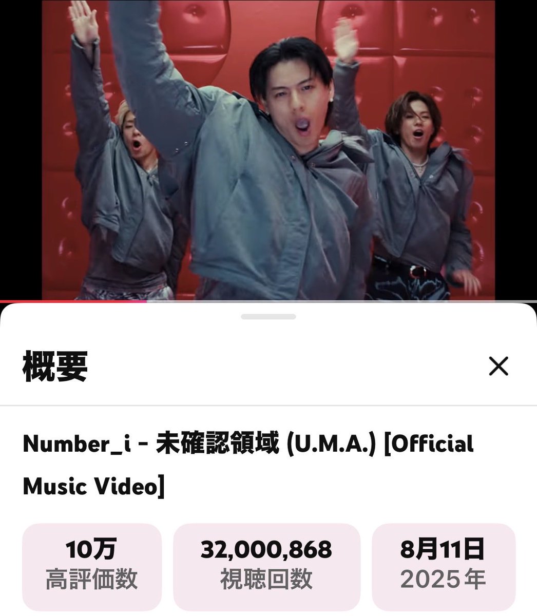 3200万回おめでとう🎉 #未確認領域_32Mviews #Number_i #未確認領域