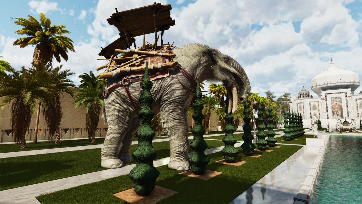 Jen_Zen_Empire's tweet photo. Love-themed build challenge they said… so I took inspiration from the most iconic monument to eternal love and grief.
A full-size Taj Mahal for Aaron Longstaff’s build challenge using Elven Structures, Deluxe Dream House, mix of Sandi’s mod and Castle Craft 🤍
#ark #arkbuilds https://t.co/ATQjgyVtRK