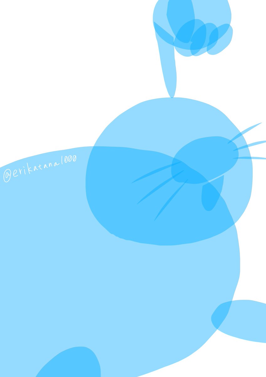 福音ちゃん描けました！ #アザラシ