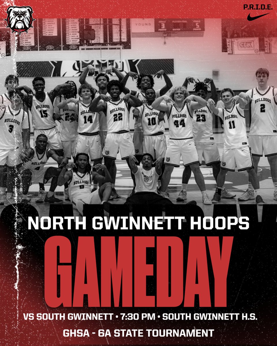 NG_Hoops's tweet photo. GAME DAY!!

🆚️ South Gwinnett
⏰️ 7:30 pm
📌 South Gwinnett HS
🏆 GHSA State Tourney
🎟 https://t.co/6Aw7gUzAiw
📣 @cheerforNGHS
🏀 @NGHSAthletics

#NGPRIDE #NGBrotherhood https://t.co/nenjzYSq6C