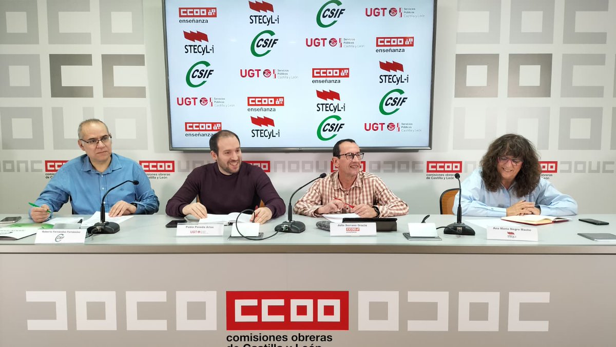 CCOOFECyL's tweet photo. 🚨CCOO junto otras OOSS denuncia el continuo bloqueo de la Junta a la  negociación del III Convenio del PDI de las universidades públicas

💸Salarios de los más bajos del país
🎓➡️fuga de talento
📣Habrá asambleas y movilizaciones si no hay respuesta

🔗https://t.co/2avsgZNNju https://t.co/4xNYqrDQns