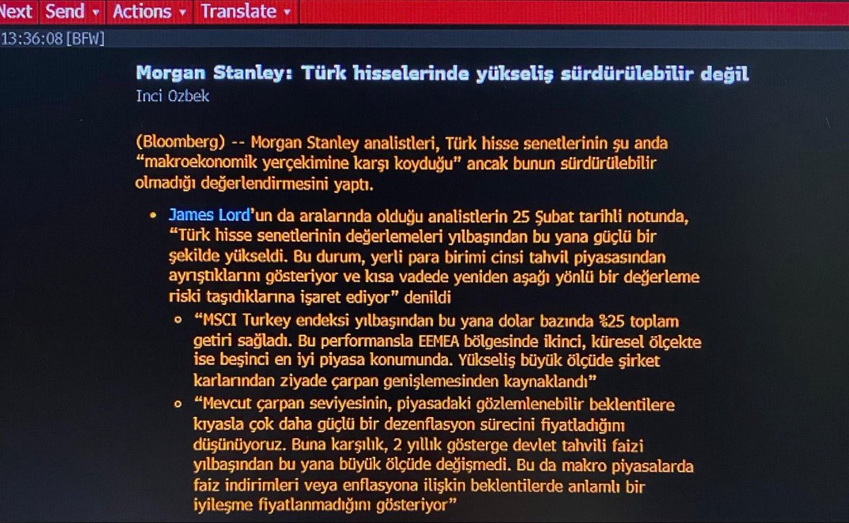 Morgan Stanley haberi sonrası tekrar sert satış geldi. 

Yapılan açıklamanın spekülasyondan başka izahı olamaz. Yurt dışı ABD yaşanılan onca olaylara rağmen Borsaları zirvede Avrupa Trump'ın o kadar tehditlerine karşın Bütün Avrupa borsaları zirvede...

#bist100 #Borsaİstanbul