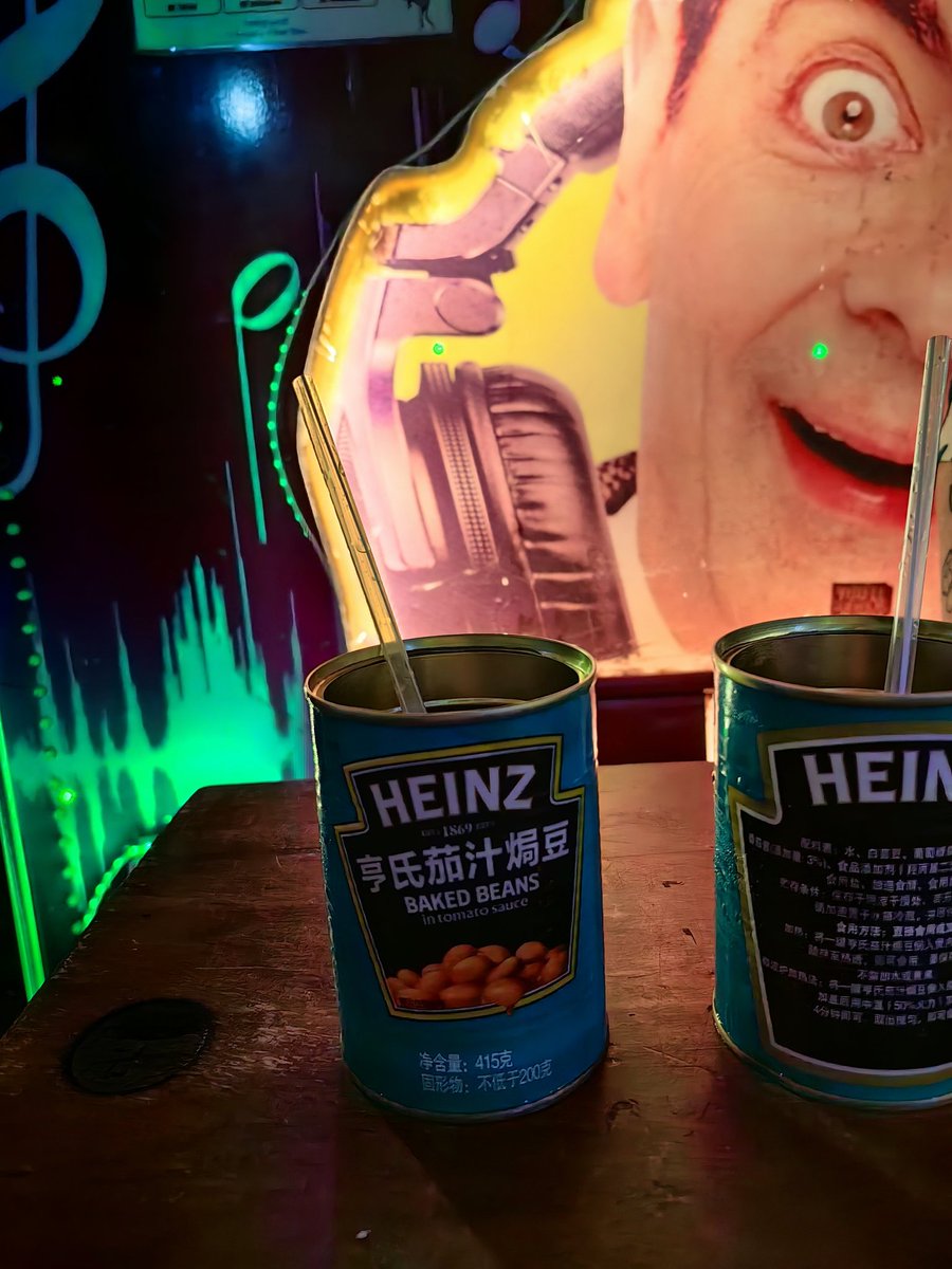 We brought our own bean cans to get cocktails mixed into <a href="/NickLutsko/">Former FBI Deputy Director Nick Lutsko</a> <a href="/MrBean/">Mr Bean</a>
