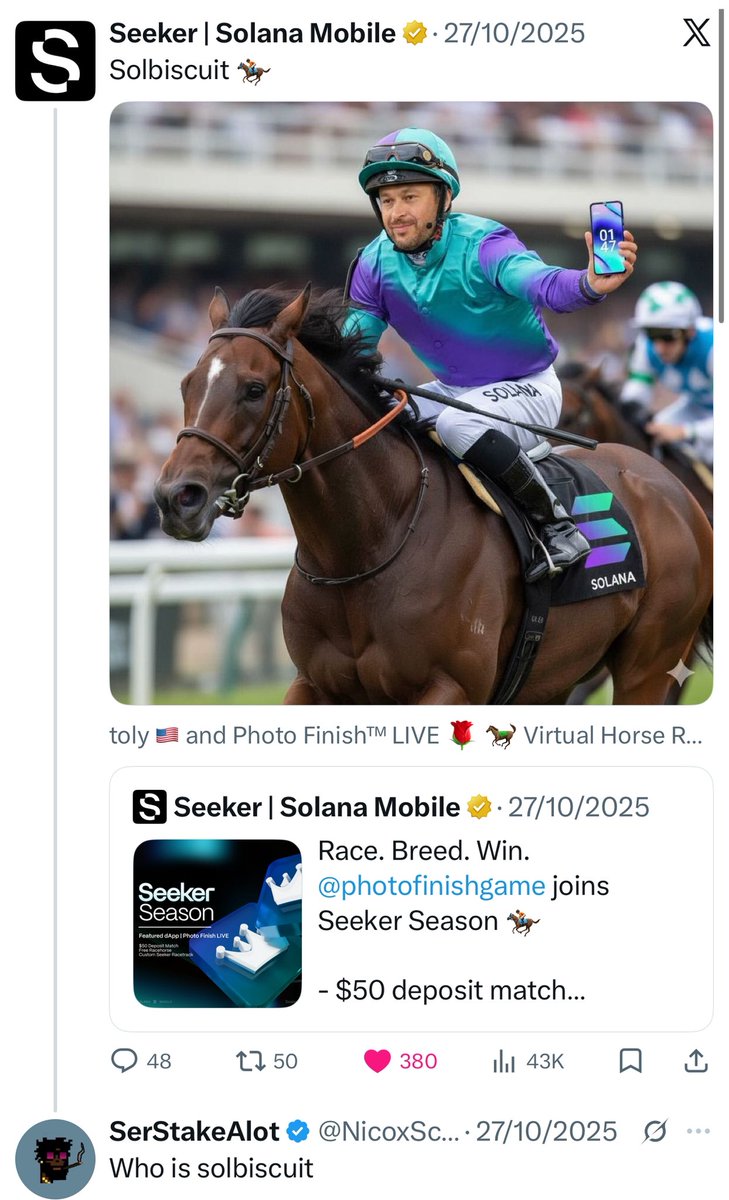 Are you truly prepared to learn the lore about SOLBISCUIT? 🐎📲