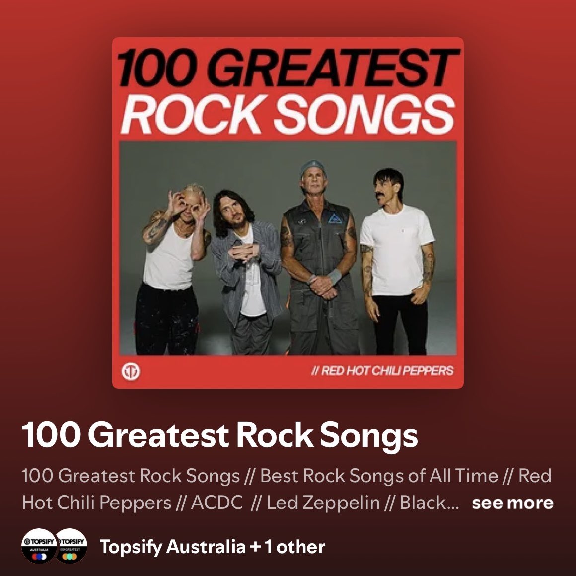 Put a playlist of the “100 Greatest Rock Songs” on shuffle this