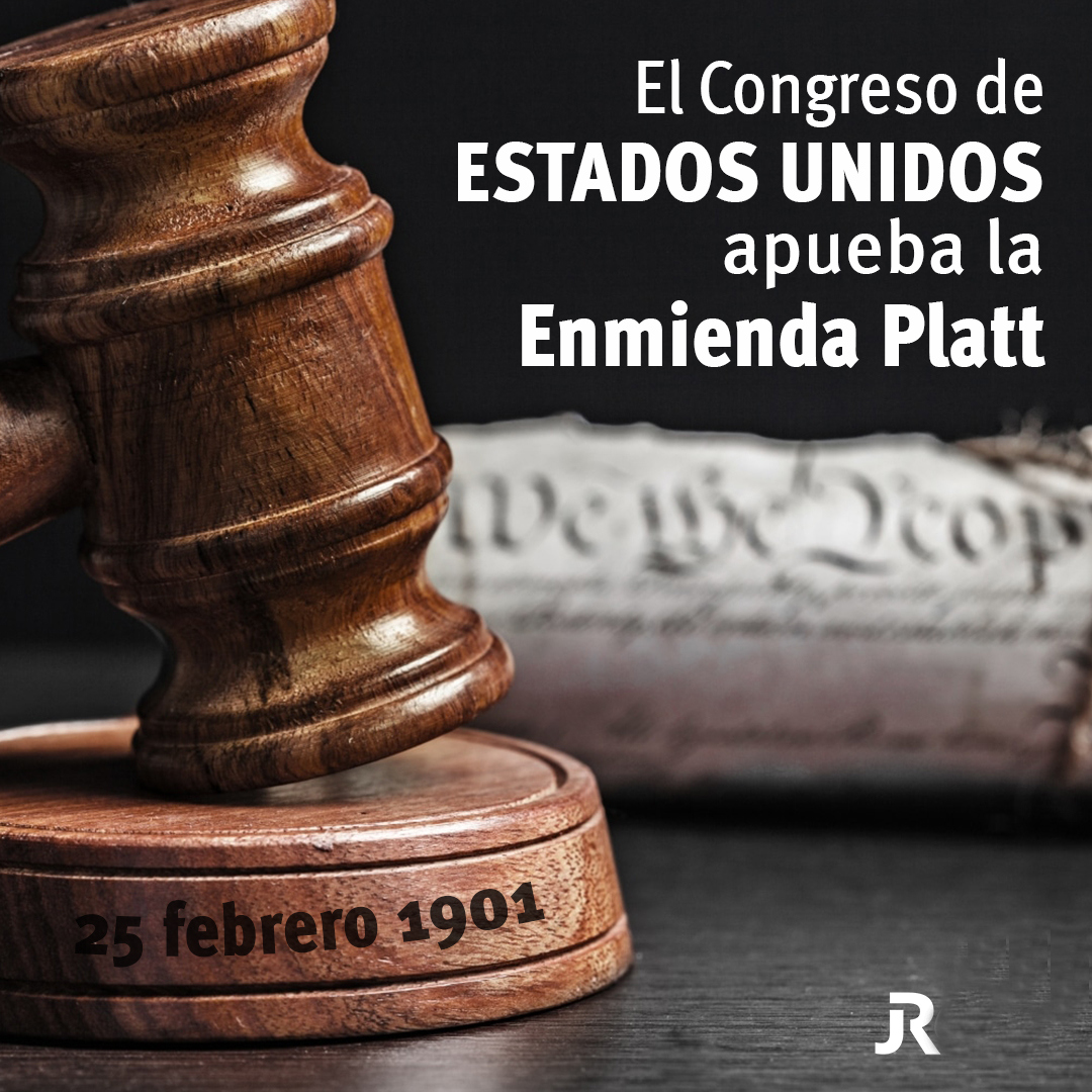 El 25 de febrero de 1901, en el Senado de los #EEUU, el congresista Orville Platt presentó una enmienda sobre las relaciones entre esa nación y #Cuba🇨🇺 
📌 La #EnmiendaPlatt les daba el derecho a intervenir en #Cuba🇨🇺 cada vez que lo estimaran necesario. #TenemosMomoria