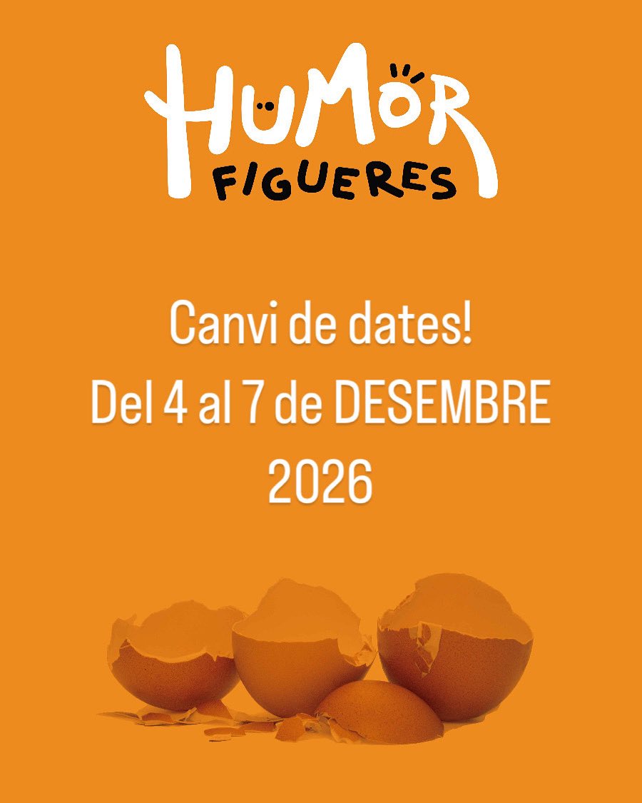 Humor Figueres salta al Pont de la Puríssima! La 19a edició se celebrarà del 4 al 7 de desembre! 🥚
#HumorFigueres #Figueres #Humor #Festivals #Savethedate