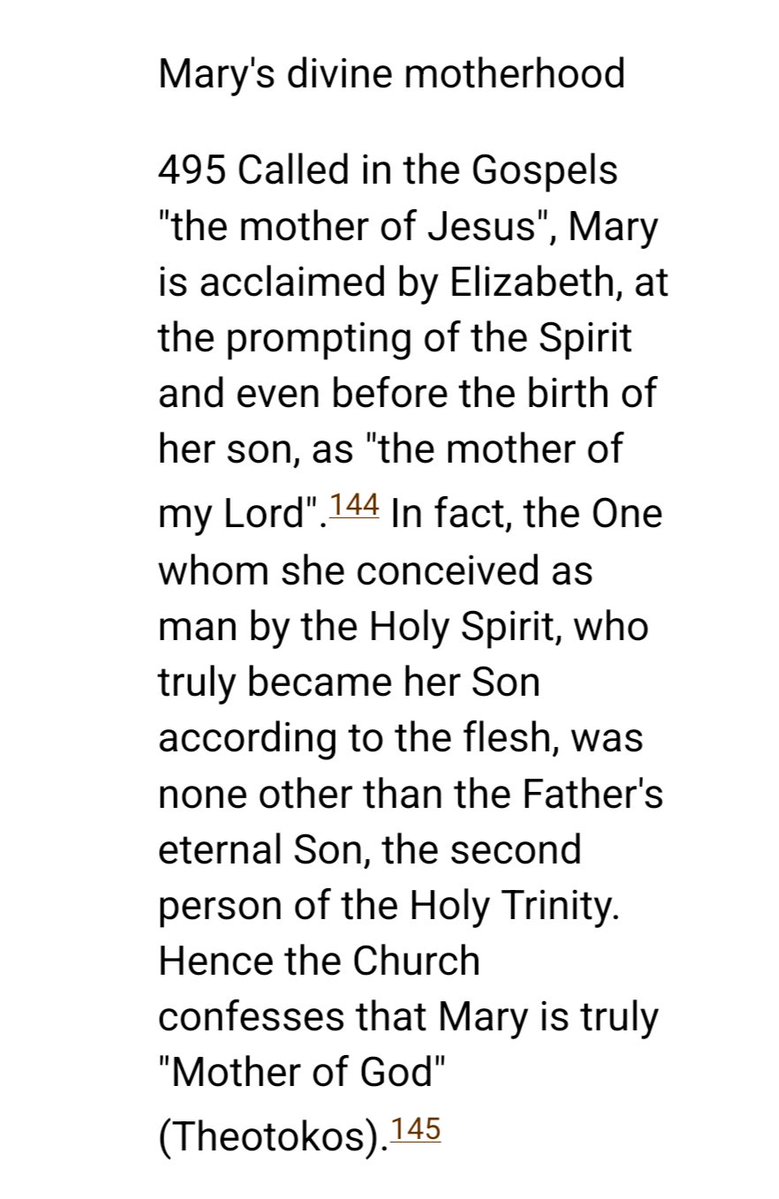 mugjudge's tweet image. I agree with you, but what I've been saying is not extreme nuance. My position is an exact quote from the Catholic Catechism (495). This is the most simple explanation of the title, and I get accused of tritheism for it.