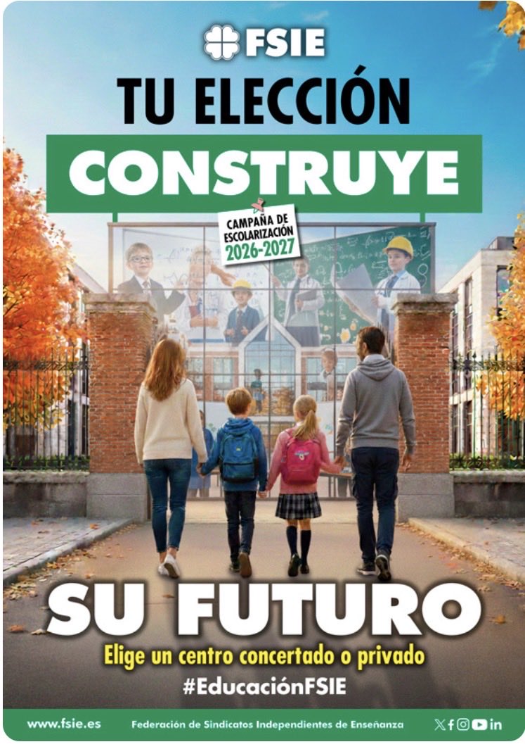 La base de la pluralidad: FSIE Madrid defiende firmemente que la libertad de enseñanza es la única vía para garantizar una oferta educativa plural. Elige un centro concertado: tu elección construye su futuro.