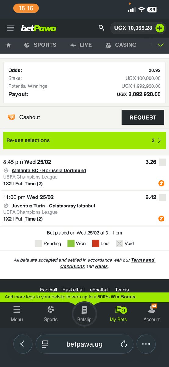Dungu ayizze✅✅
Ebibimba byolunaku nze abilina, 

     ODD 20+ 

Betpawa code 👉4N92E6Y👈

No risk no Gain📌

Join our bigger family via; WhatsApp👉 chat.whatsapp.com/LTUtcj59jKY609…

Telegram 👉 t.me/Ssebulime3

<a href="/Top_Scorer2560/">Fresher 😜</a> <a href="/mrhumble_Charlz/">Mr_Humble</a> <a href="/LFC_Princee256/">Prince 🤴</a> <a href="/NyamwizaMarion/">Nyamwiza</a>