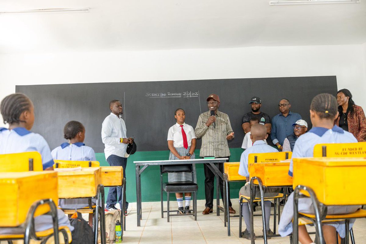 WilliamsRuto's tweet photo. At Kangemi Primary and Junior School in Westlands Constituency, Nairobi, handed over 16 new classrooms that have provided more opportunities for the 4,200 learners at the institution. 

Nationally, we have built 23,000 classrooms in schools to address the learning challenges facing many of our learning institutions.

In addition to hiring over 100,000 teachers, increasing funding for education from KSh500 billion to over KSh700 billion, and streamlining the transition from the Curriculum Based Curriculum to Curriculum Based Education and Training, we are making learning more seamless and ensuring equal access to learning opportunities for all.

In Nairobi, our plan is to build 5,000 classrooms in partnership with Members of Parliament. Already, 500 classrooms have been completed. This programme is well on course.