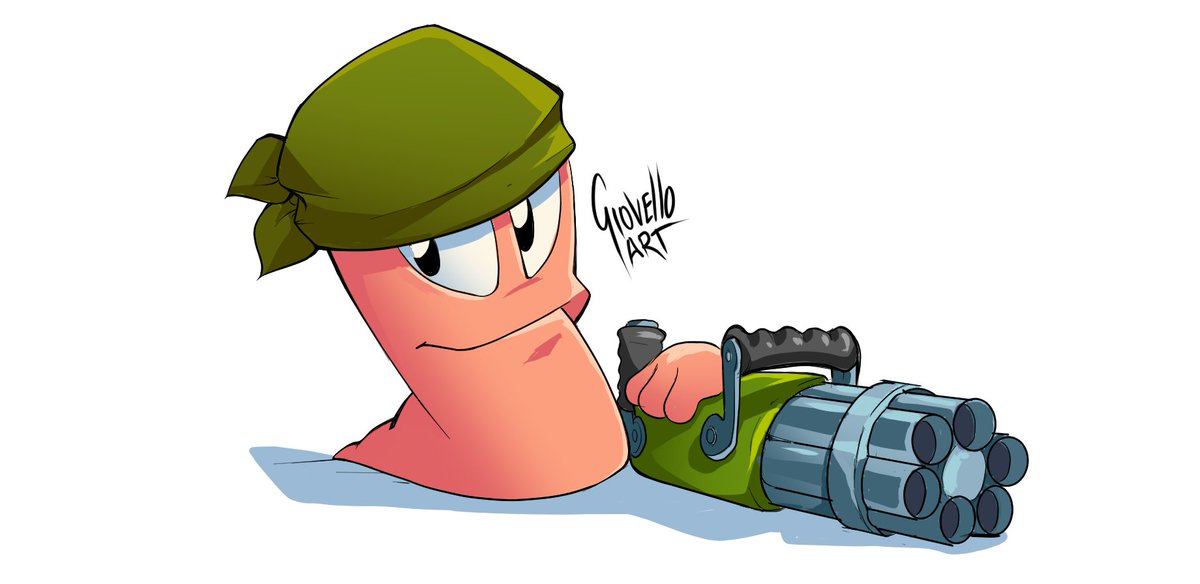 giovelloart's tweet image. passtime #worms #fanart #digitalart #digitalpainting @WormsTeam17 @Team17