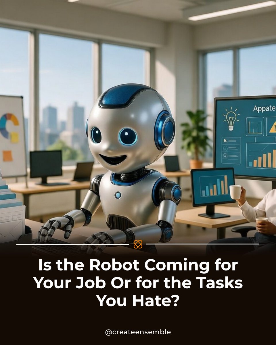 AI isn't coming to replace you; it's for the repetitive tasks you hated. The real threat is refusing to grow alongside tech. linktr.ee/createensemble

This week, ask: what parts could AI handle better? Then ask: what parts could only I handle?

Follow @createensembles for more
