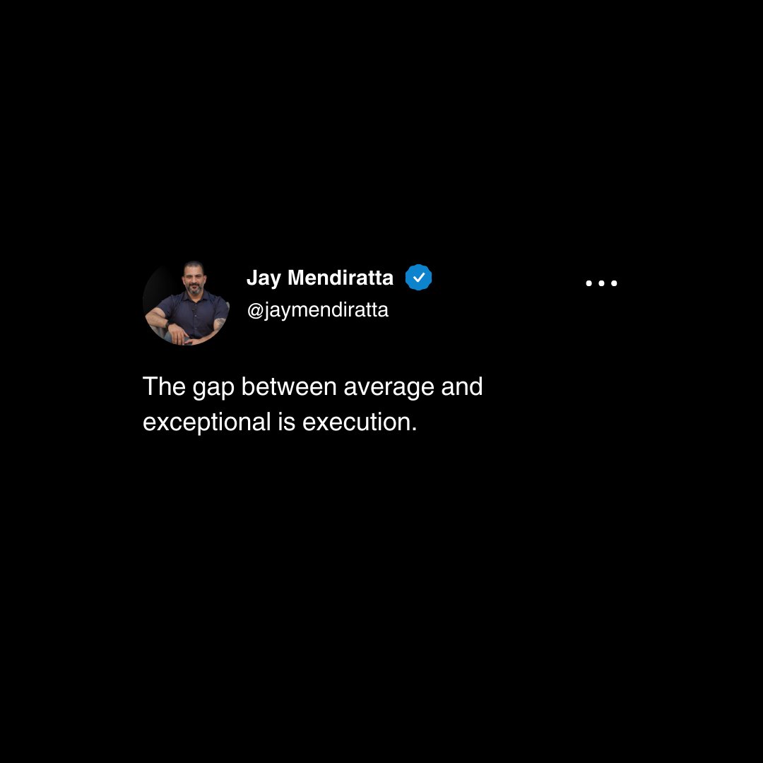 jaymendiratta's tweet photo. Execution over excuses. Start now or you never will 💯

#Success #Focus #Leadership #Mindset #Inspiration #NowTrending https://t.co/CZZr2ZjdBD