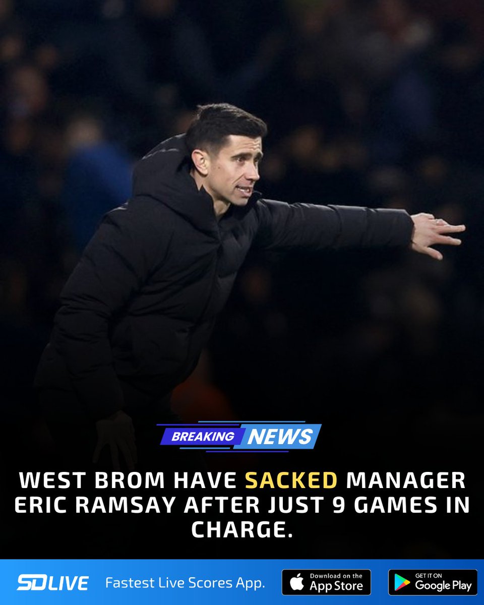 🚨 BREAKING WEST BROM PART WAYS WITH ERIC RAMSAY AFTER ONLY 9 MATCHES IN ...
