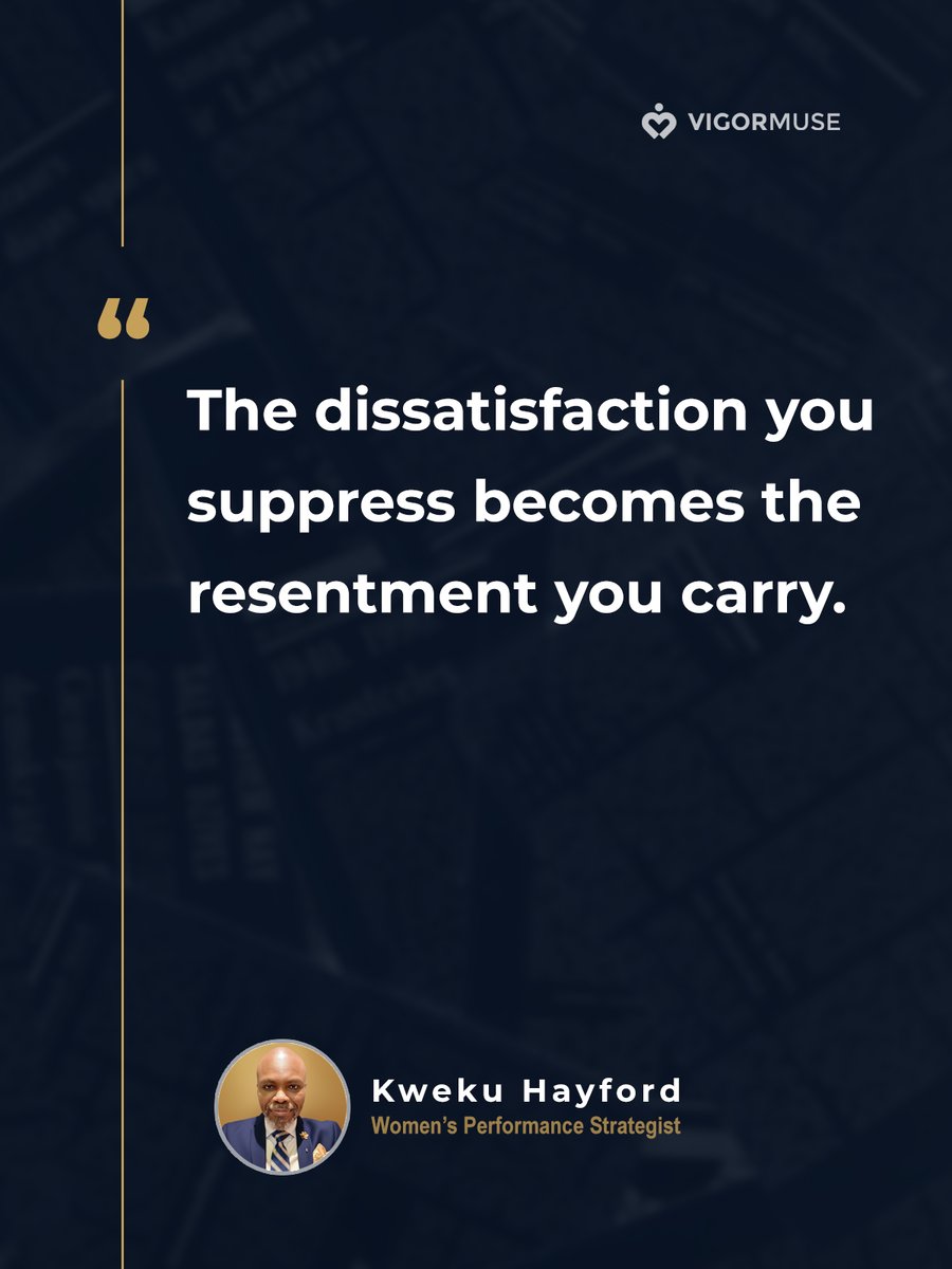VigorMuse's tweet photo. The dissatisfaction you suppress becomes the resentment you carry.

#ambitiouswomen #goals #vigormuse https://t.co/SFwT0TS0hN