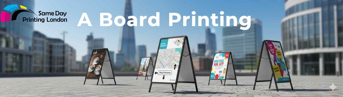 same_dayprint's tweet photo. A board Printing
Grab attention right outside your door.
Our A Board Printing is perfect for cafés, shops, salons, and local businesses looking to stand out on the street.
visit Our Website: https://t.co/B6ObiedXkS
#ABoardPrinting #AFrameSign #ShopFrontSigns #RetailMarketing https://t.co/0EcHhwwJP8