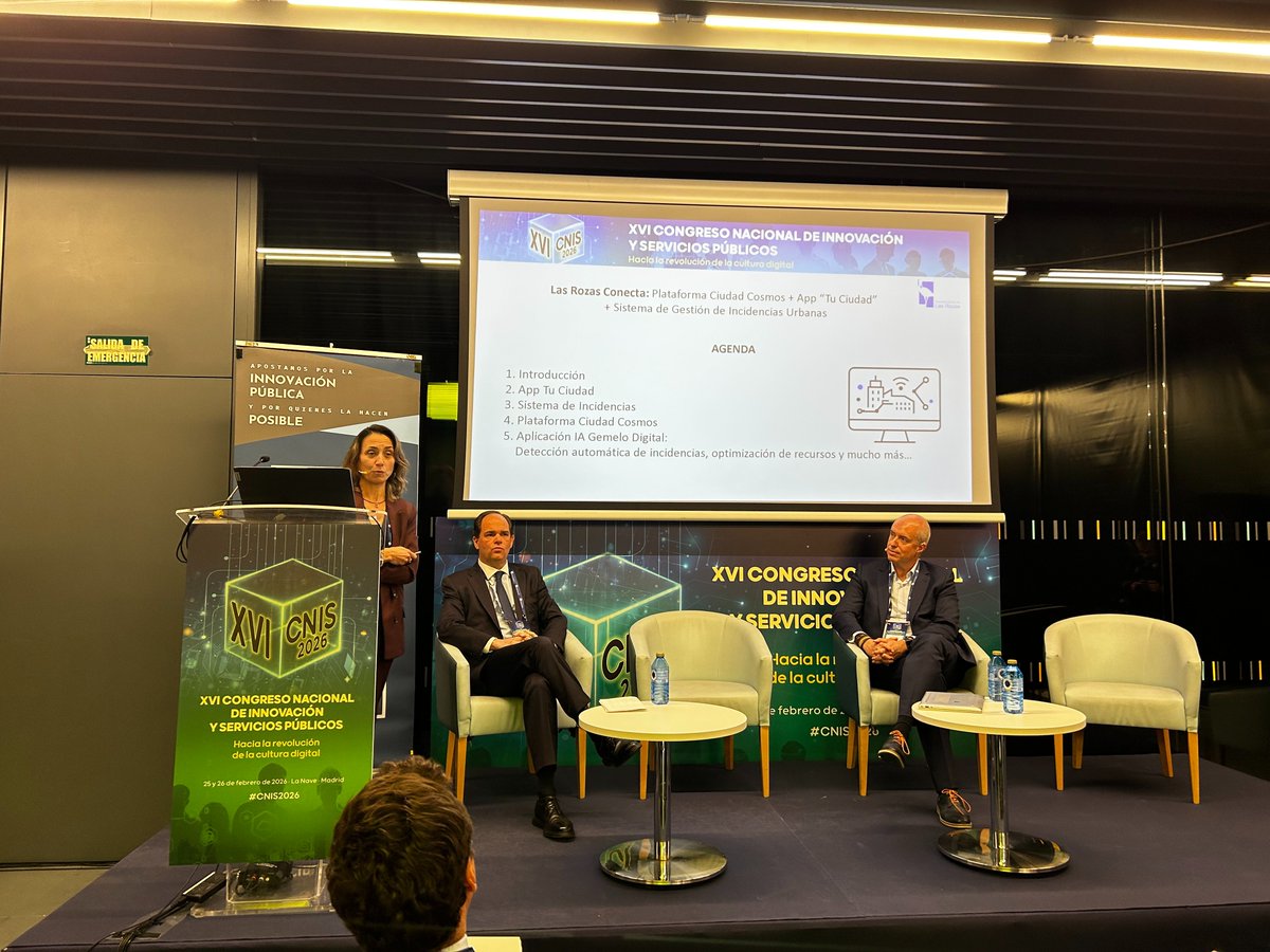 🫶Gracias a todos los que habéis asistido a nuestra sesión de hoy en el #CNIS2026 sobre la Plataforma de Gemelo Digital COSMOS.

Si os habéis quedado con ganas de conocer más detalles, estaremos encantados de atenderos en nuestro stand durante los días 25 y 26.