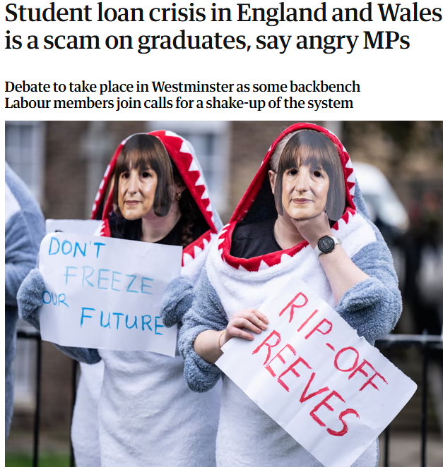 The Labour Government is so stuck on student loans because of their politics of envy. The way the system is set up, almost anything they do will always help better off graduates disproportionately because that group can pay off the debt more quickly. Labour can't stomach this.