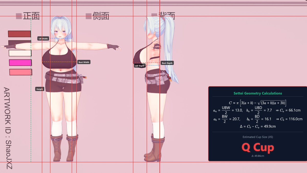 ViaFloofy's tweet photo. @nephrakir @TheDarkEnjoyer technically already possible, just ignore the cup size delta measurement and drag the underbust and bust lines to waist and hip respectively https://t.co/4DNdx1JybZ