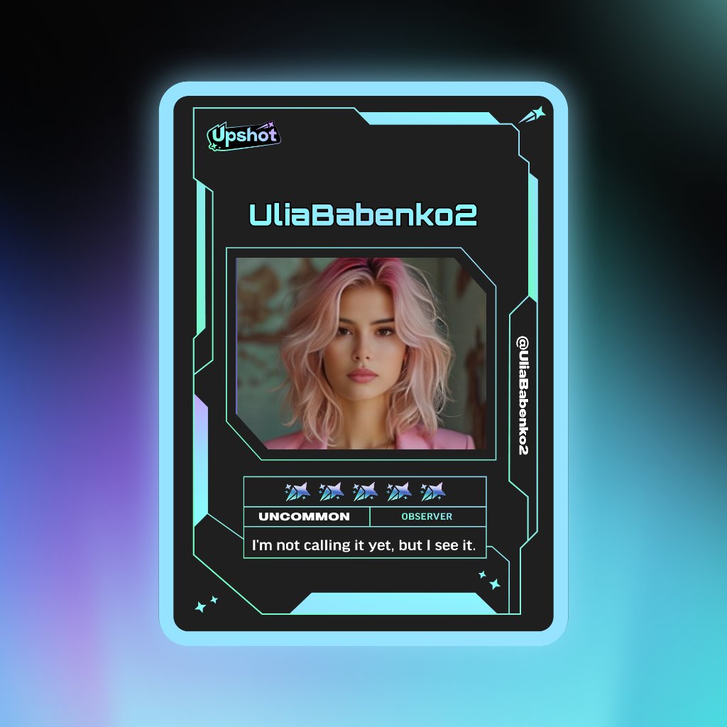 UliaBabenko2's tweet photo. Just ripped my Predictor Card!

Ready to claim instant cash prizes, free packs and more.

Welcome to Prediction Play on @upshot_cards

Your turn
https://t.co/ocHaSQHIQs https://t.co/17iFHfRSxM