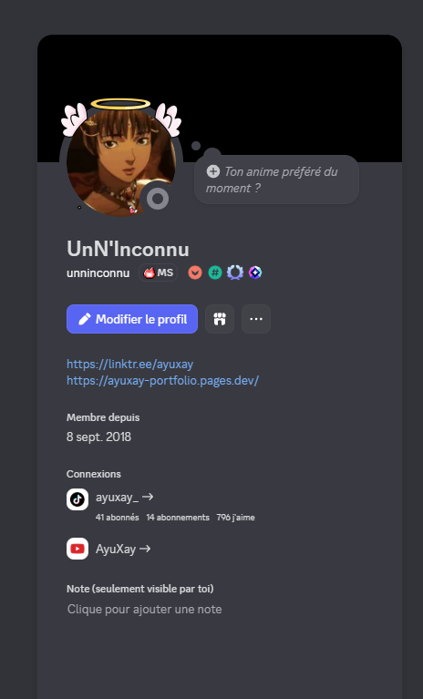 Faites attention à qui vous envoie le message, si je recherche des clients je viendrai vous DM directement avec mon compte (UnN'Inconnu) , l'usurpation d'identité est très grave et punis, ne répondez jamais au DM de ce personnage utilisant mon portfolio :) #monteurvidéo #monteur