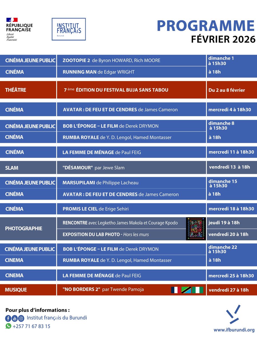 Institut français du Burundi tweet media