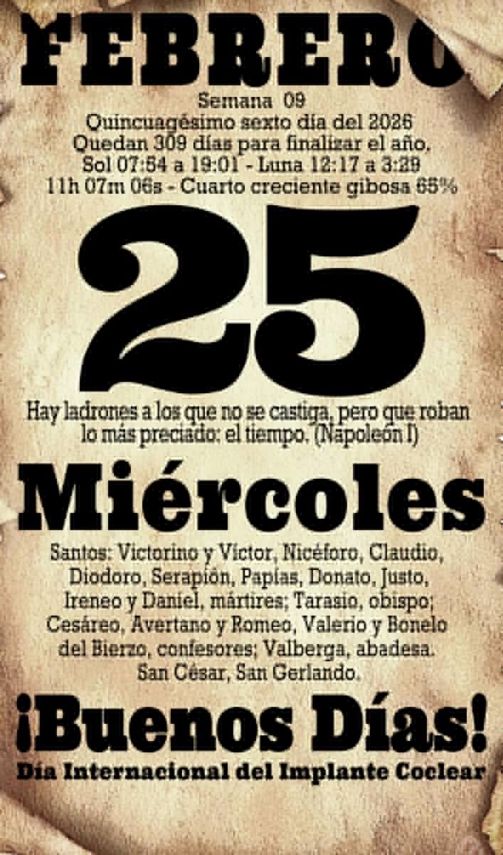 La hoja del almanaque