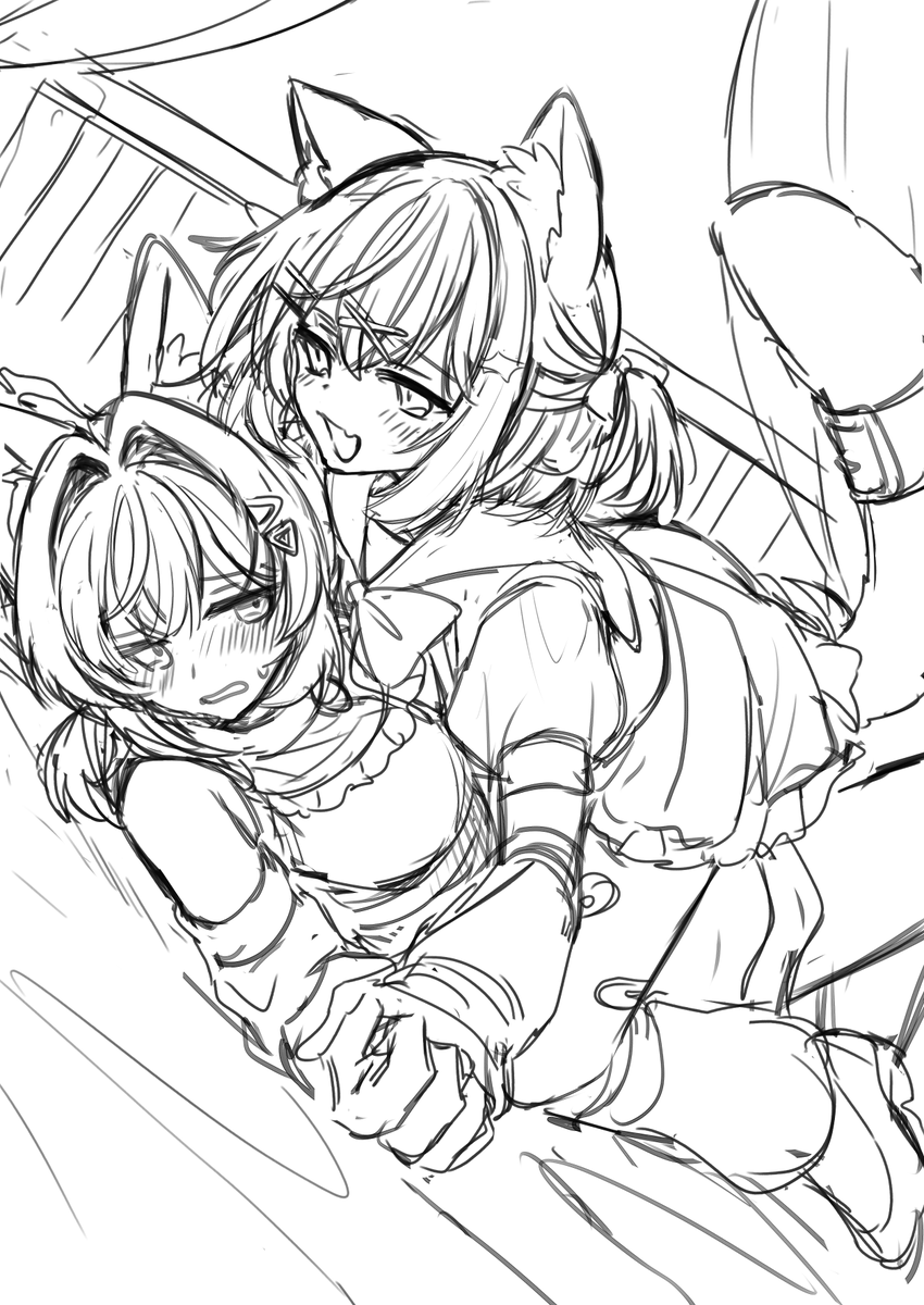 A_R_vrc's tweet photo. VらいふQ新刊の表紙ラフです！間に合うか……！？ https://t.co/i7NK9YETUE