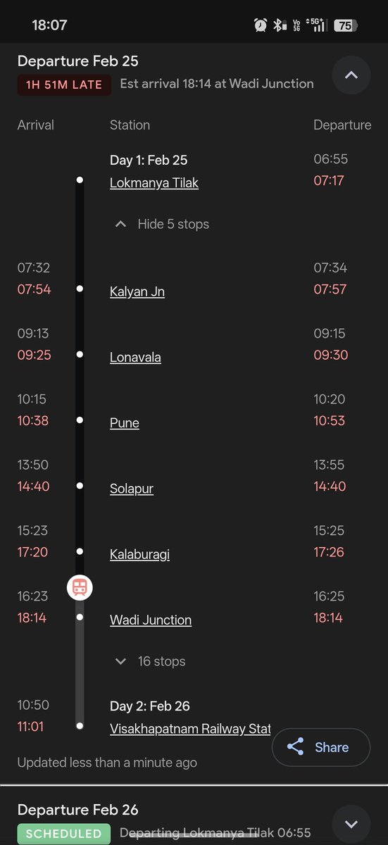 New Train 18520 Service from <a href="/RailMinIndia/">Ministry of Railways</a> <a href="/RailwaySeva/">RailwaySeva</a> stop &amp; go at every station, waste your time, money, health issues? Medical emergency? No one cares! Welcome to the idling lines of the railways! <a href="/WesternRly/">Western Railway</a>