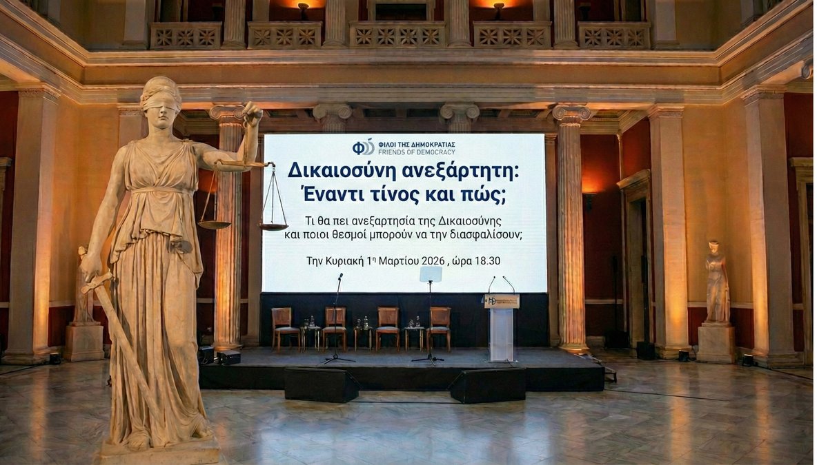 ftd_gr's tweet photo. Δικαιοσύνη ανεξάρτητη: Έναντι τίνος και πώς;

Τι θα πει ανεξαρτησία της Δικαιοσύνης και ποιοι θεσμοί μπορούν να την διασφαλίσουν; 
Την Κυριακή  1η Μαρτίου 2026 , ώρα 18.30,  σε απευθείας μετάδοση.

FaceBook
https://t.co/G7IvRXJS9m

ΥouTube
https://t.co/l3LXHBbTqv https://t.co/NLjZTSmdgK