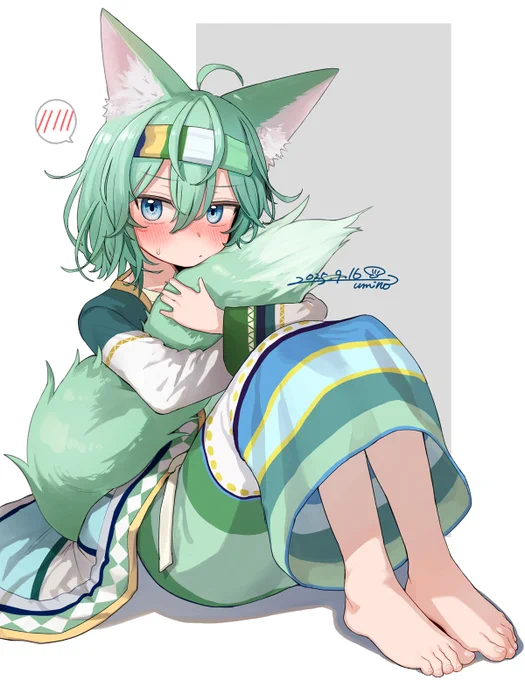 Skebで描いたVRChatアバターの薄荷ちゃん!