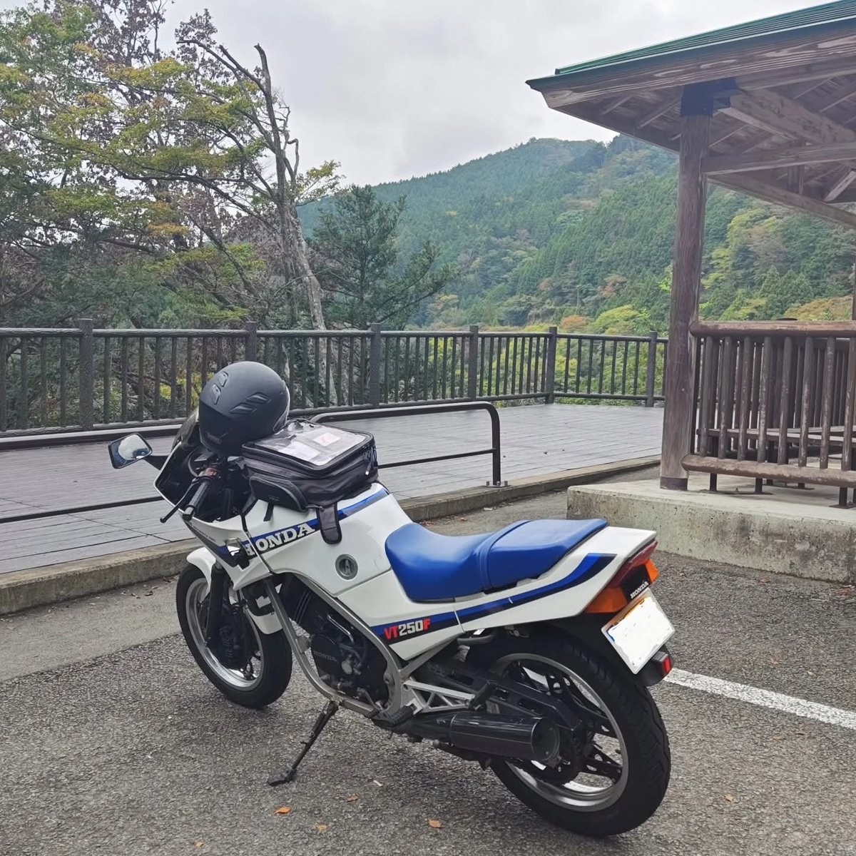 gao6855's tweet photo. #全国ソロツーリング愛好会ミーティングにようこそ 

基本的に休みが平日なので、一緒に走れる友達がいません笑
あと…遅いので😅

#VT250 
#VT250FE https://t.co/ZgsNJ845PH