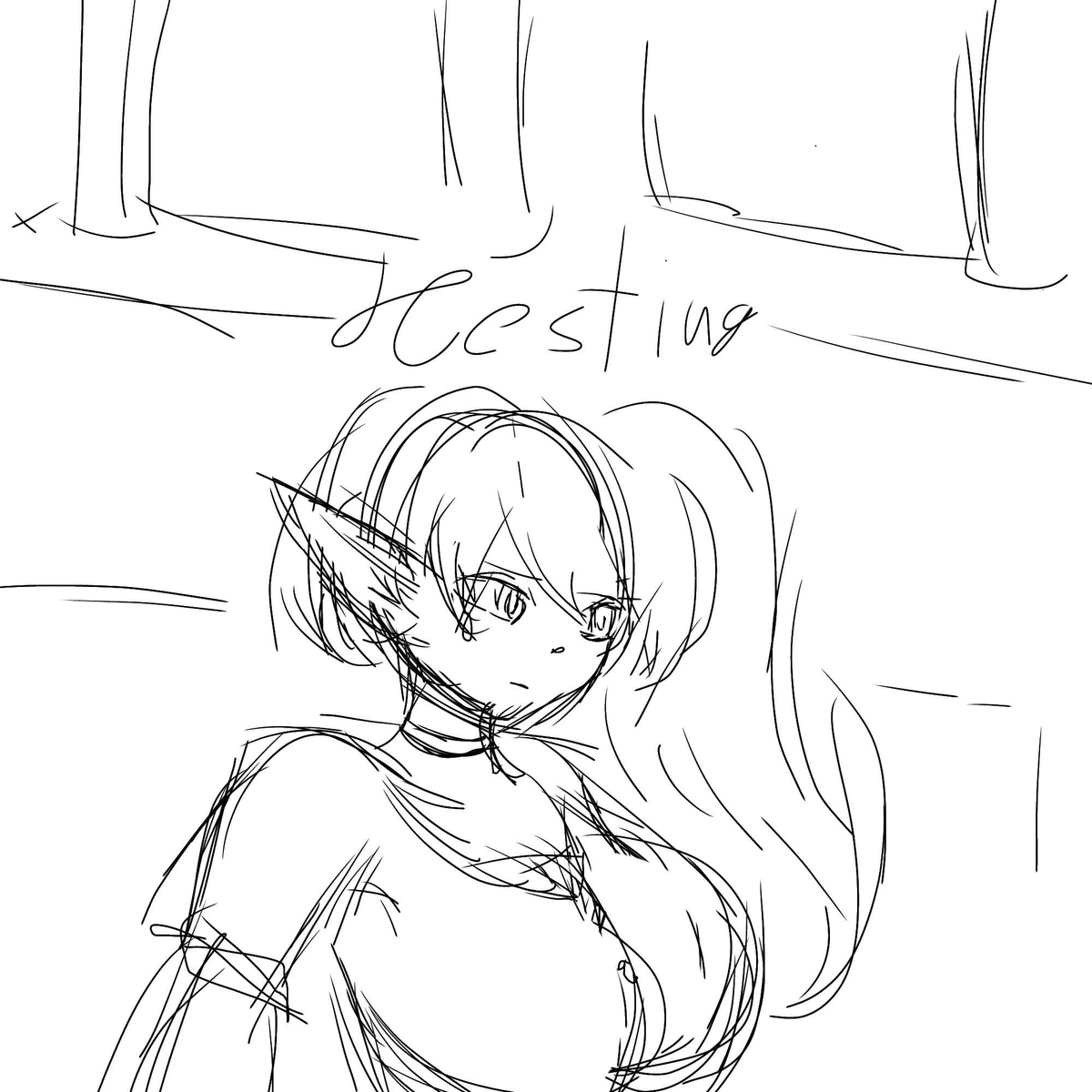 waiting the pen I ordered soon, but unable to wait, I tested my capabilities to draw on mobile with just my fingers here(used Ibis Paint being reliable on sketches before...the ads though)
might look up on stuff about Krita on mobile as well