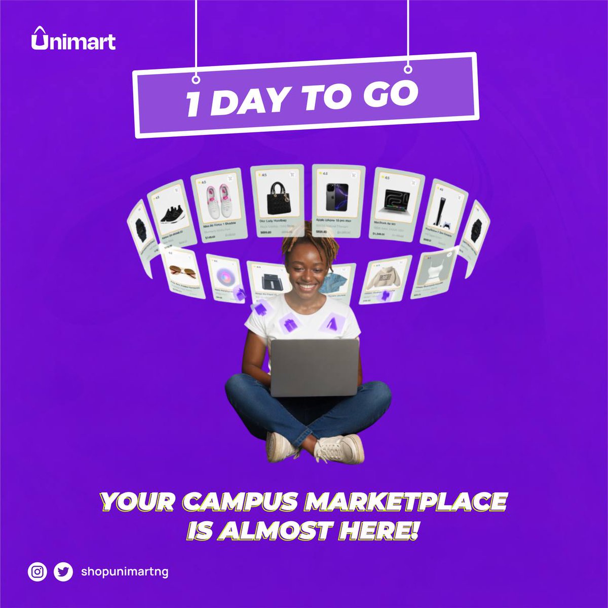 shopunimartng's tweet photo. Tomorrow changes everything. 🛒✨

1 DAY TO GO until you can access everything around you with ease. Whether you're a buyer, a seller, or a brand, tomorrow is for you! https://t.co/f16Ezu3CYx