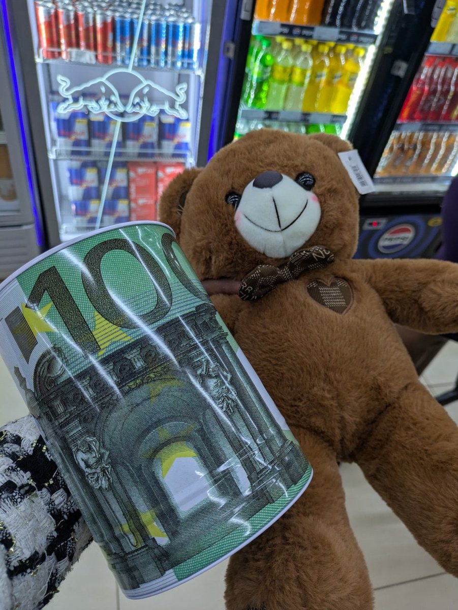 Got my niece a Teddy bear and piggy bank 😁. Cuddles &amp; compound interest 😂♥️.