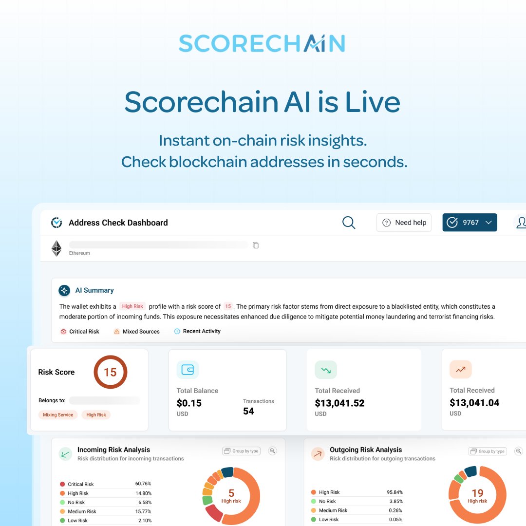 Scorechain tweet media