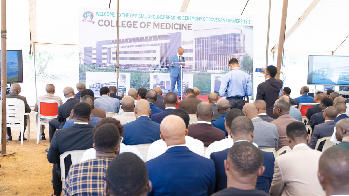 WinnersWLD's tweet photo. The Lord is not yet done with us.

Yesterday marked the groundbreaking ceremony and flag-off of the construction of Covenant University's College of Medicine with the Chancellor, Dr David Oyedepo, the Pro-Chancellor, Pastor Mrs Faith Oyedepo, and other top officials of the University and the Commission. 

This is a testament to God's faithfulness, and to Him alone be all the glory!