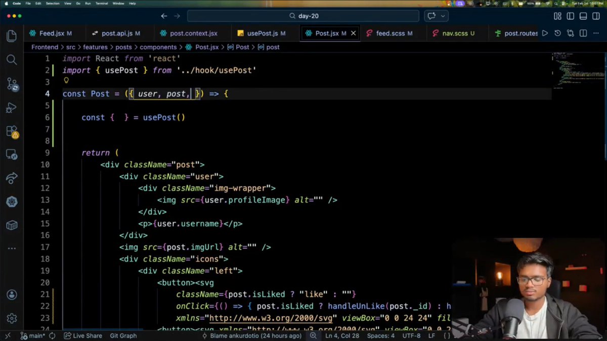 NikhilGupta6656's tweet photo. Day 136 🚀
Implemented Create Post + Like &amp; Unlike features 🔥

Focused on real-time UI updates &amp; clean backend integration.

Learning at Sheriyansh Coding School

#Day136 #FullStackDev #ReactJS #BackendIntegration #CodingJourney https://t.co/Iem39mWfaO