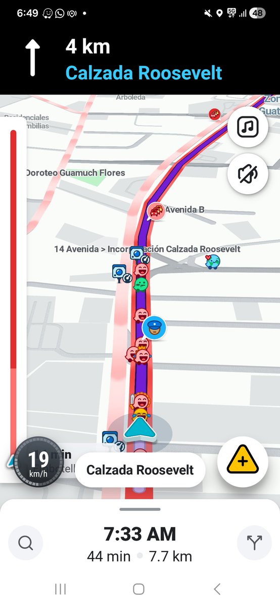 Los muñequitos del waze sonríen por que es bien alegre ir en tráfico de la capital...verdad!? Verdad?