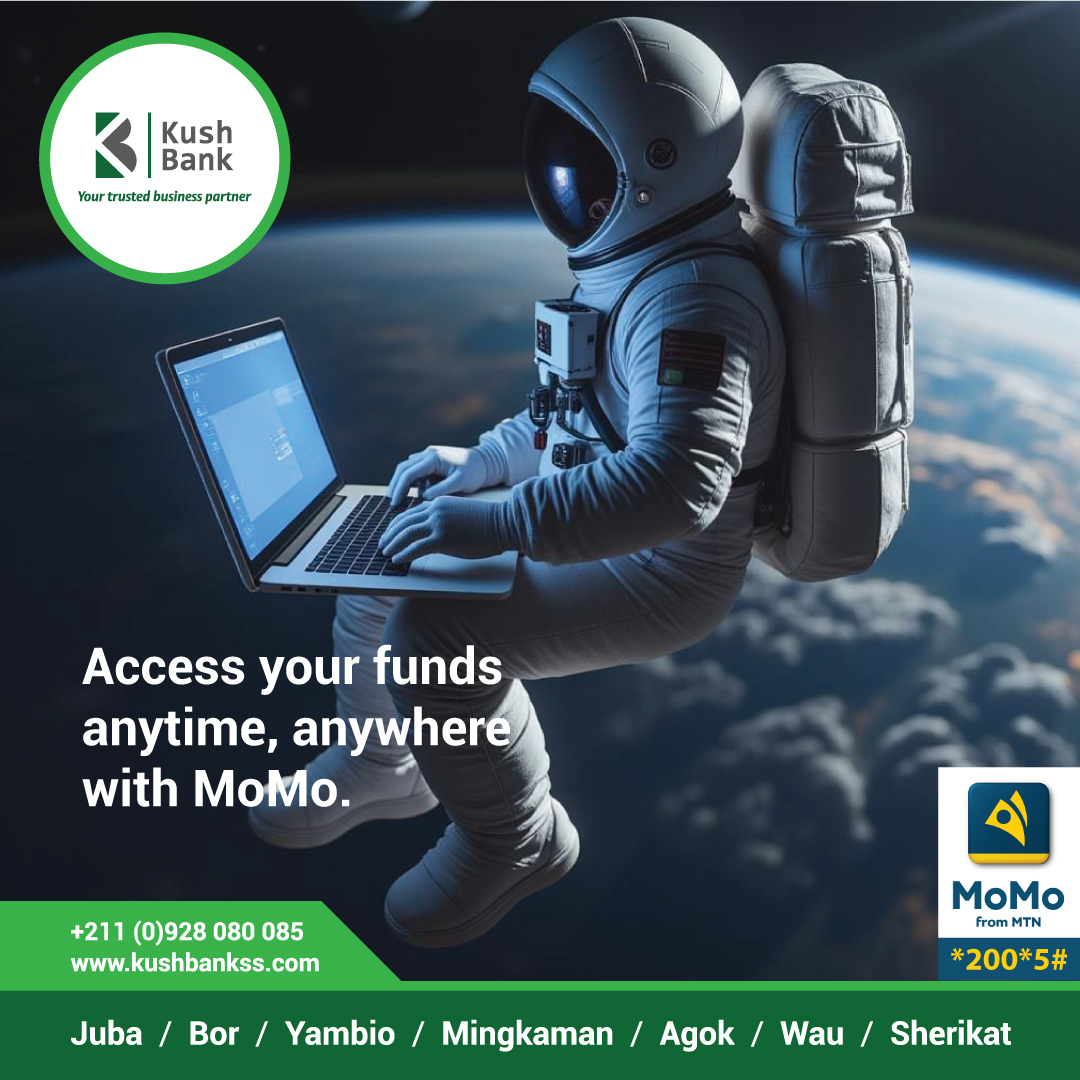 Have you connected your Kush Bank Account with the MoMo mobile network yet? Don't   miss out! Access your funds anytime, anywhere. Withdraw easily from any MoMo agent near you. Get connected today!

It's KB &amp; MoMo time.

#KushBankSS
#YourTrustedBusinessPartner