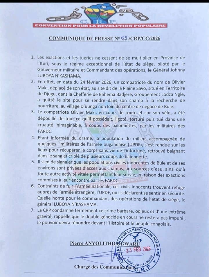 CRP - Convention pour la Révolution Populaire tweet media